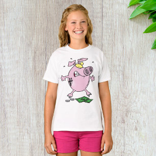 Lustige Cartoon-Sparkasse verliert Geld T-Shirt