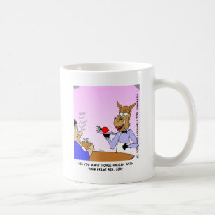 Lustige Cartoon-T-Shirts und Geschenke für Pferde- Kaffeetasse
