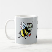 Lustige Cartoon-Tasse des Hummel-Bienenzombies Kaffeetasse (Links)