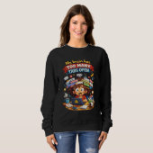 Lustige Cartoon-Überdenkungs-Design Sweatshirt (Vorne ganz)