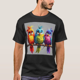 Lustige Cartoon-Vögel 1 T-Shirt