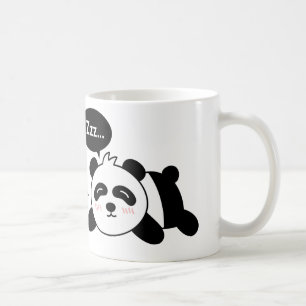 Lustige Cartoon von süßem schlafendem Panda Kaffeetasse