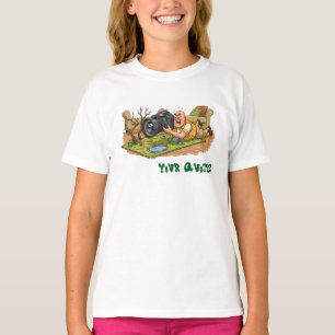 Lustige Cartoon-Wildfotografie-Szene T-Shirt