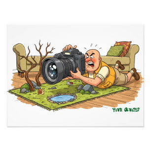 Lustige Cartoon-Wildlife-Fotografieszene Fotodruck