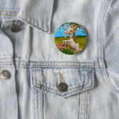 Lustige Cartoon-Ziege Garten Tier Kunst Button (Beispiel)