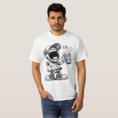 Lustige Cartoonfi Freak Biertrinker "LOL" Comic T-Shirt (Vorne ganz)