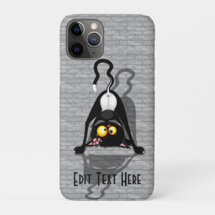 Lustige Cartoonfigur einer Katze auf dem Kopf Case-Mate iPhone Hülle