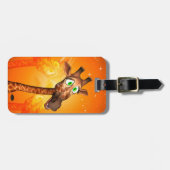 Lustige Cartoongiraffe Gepäckanhänger (Vorderseite horizontal)