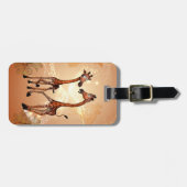 Lustige Cartoongiraffen Gepäckanhänger (Vorderseite horizontal)