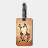 Lustige Cartoongiraffen Gepäckanhänger (Rückseite vertikal)