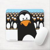 Lustige Cartoonpenguin-Armee Mousepad (Mit Mouse)