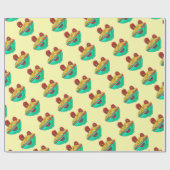 Lustige Cartoonspaghetti-Fleischklöschenkunst Geschenkpapier (Flach)