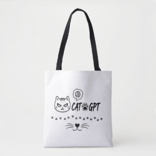 Lustige CAT GPT KI Pixelkatze / Lustige Katzen-Tec Tasche