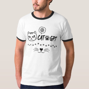 Lustige CAT GPT KI Pixelkatze / Lustiges Katzen-Te T-Shirt