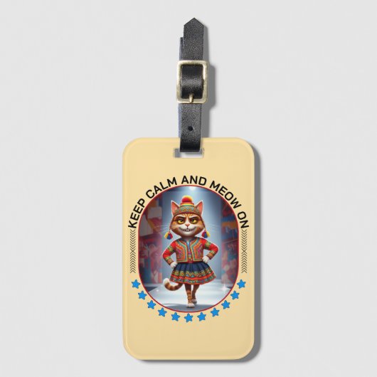 lustige Cat-Show Gepäckanhänger (Vorderseite Vertikal)