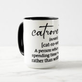 Lustige Catrovert-Definition Tasse (Vorderseite Links)