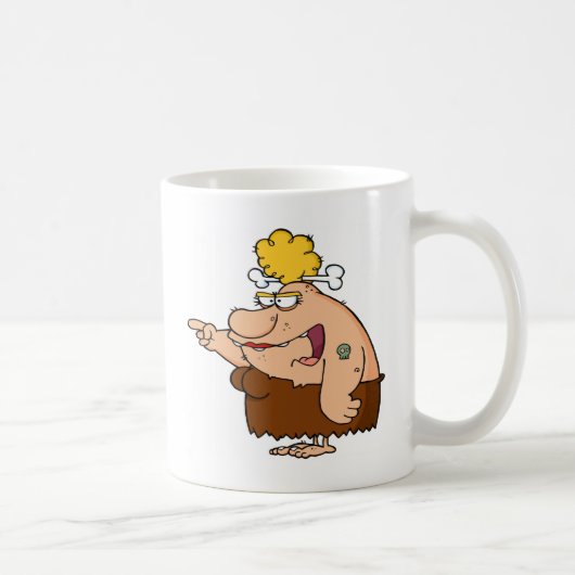 Lustige Cavewoman Kaffeetasse (Rechts)