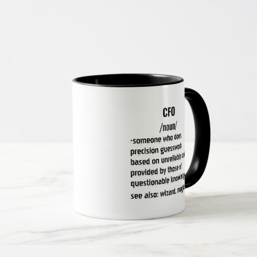 lustige CFO Definition Geschenke für Frauen Tasse (VorderseiteRechts)
