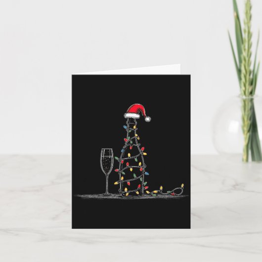 Lustige Champagner-Weihnachtsgrafik-Liebhaber von Karte (Vorderseite)