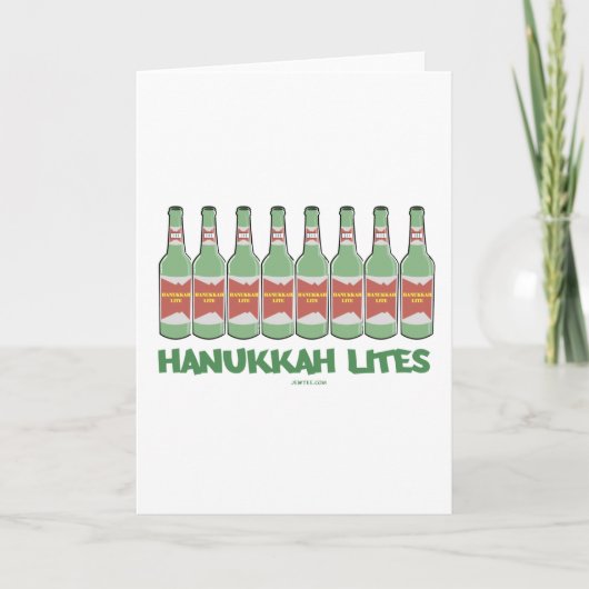 LUSTIGE CHANUKAH CHANUKKA LITES GESCHENKE FEIERTAGSKARTE (Vorderseite)