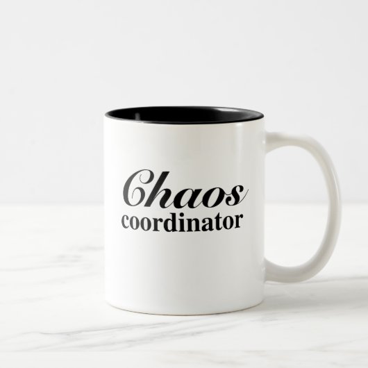 Lustige Chaos-Koordinator-Tasse für Mama Zweifarbige Tasse (Rechts)
