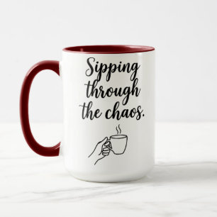 Lustige Chaos-Zitat-Kaffeetasse - Durch die Unordn Tasse