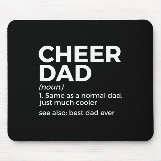 Lustige Cheer Dad Definition Bester Dad Ever Cheer Mousepad (Vorne)