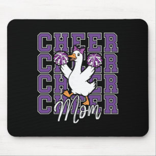 Lustige Cheer-Gans Mama Lila Kokette Schleife Spor Mousepad