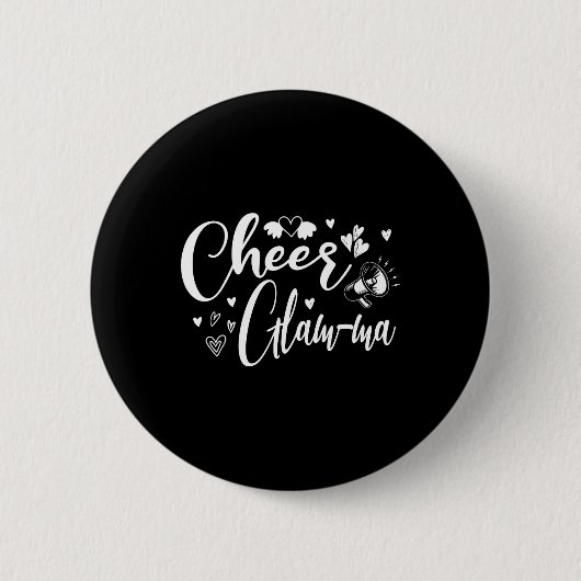 Lustige Cheer Glam-ma Cheerleading Coole Mutter Om Button (Vorderseite)