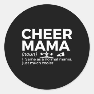 Lustige Cheer-Mom-Definition Cheerleading Runder Aufkleber