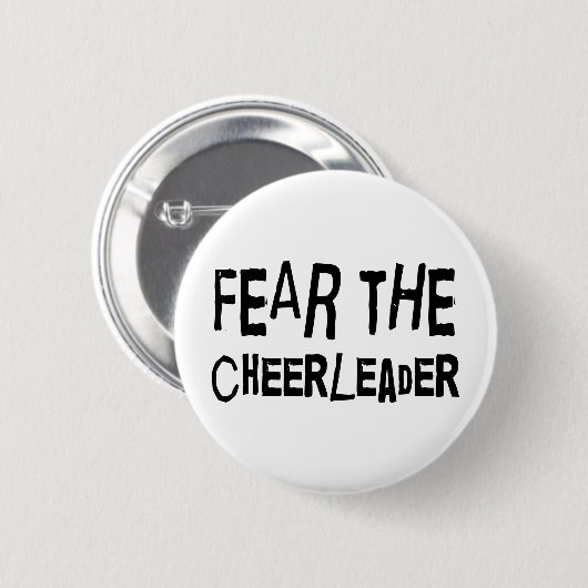 Lustige Cheerleader Button (Vorne & Hinten)