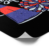 Lustige Cheerleader Cheer Squad Cheerleading Blau Poster (Ecke)