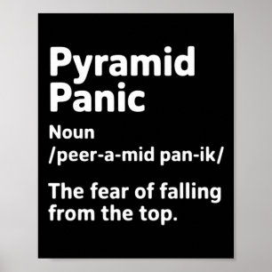 Lustige Cheerleader-Definition Pyramid Panic Team  Poster