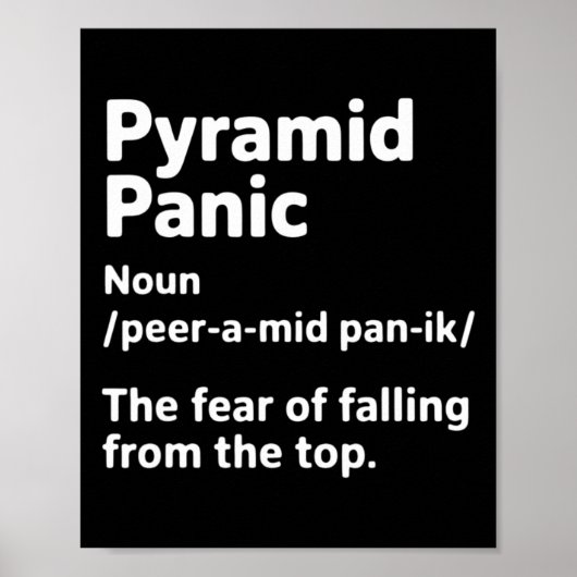 Lustige Cheerleader-Definition Pyramid Panic Team  Poster (Vorne)