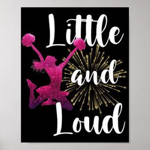 Lustige Cheerleaderin Klein Und Laut Cheerleading Poster