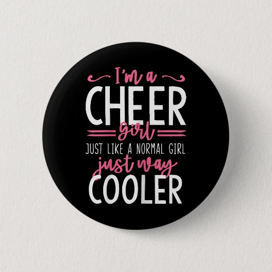 Lustige Cheerleading-Mädchen Cheer Girl  Button (Vorderseite)