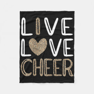 Lustige Cheerleading-Mädchen Leopard Cheetah Druck Fleecedecke