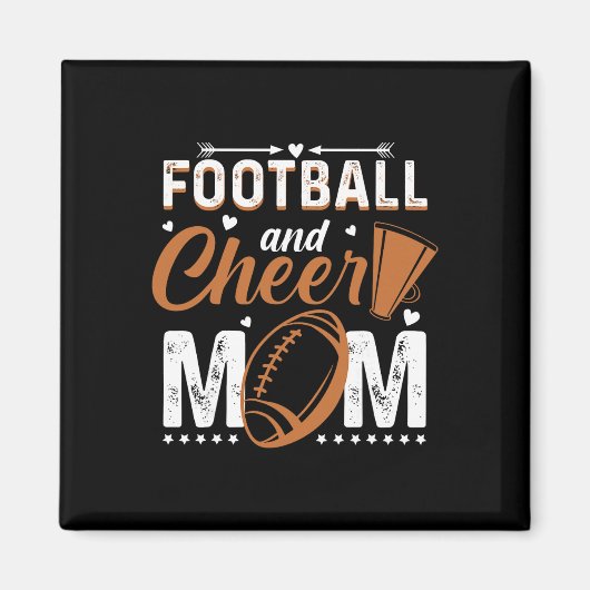 Lustige Cheerleading-Mutter Fußll Und Cheer-Mutter Magnet (Vorne)