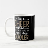 Lustige Cheerleading-Mutter Leopard Cheetah Print Kaffeetasse (Links)