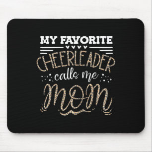 Lustige Cheerleading-Mutter Leopard Cheetah Print Mousepad