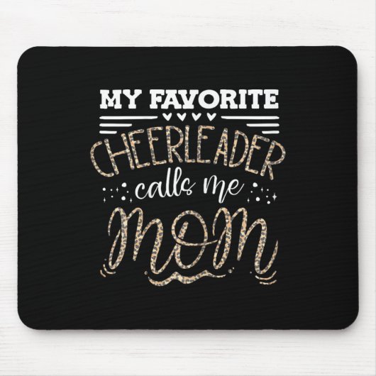 Lustige Cheerleading-Mutter Leopard Cheetah Print  Mousepad (Vorne)