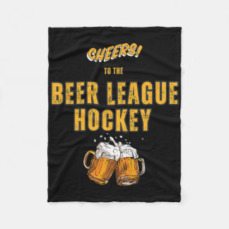Lustige Cheers für die Beer League Hockey Fleecedecke