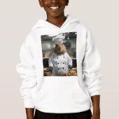 Lustige Chef Capybara, Kinder Hoodie (Vorderseite)