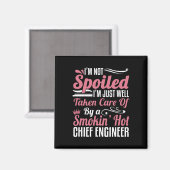 Lustige Cheftechniker-Ehefrau Freundin Schifffahrt Magnet (Vorderseite/Rückseite)