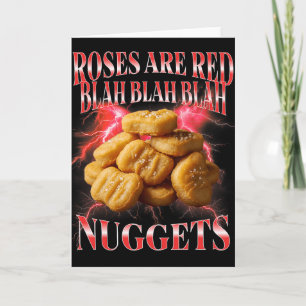 Lustige Chicken Nugget Rosen Sind Rot Valentinstag Karte