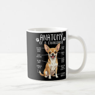 Lustige Chihuahua-Anatomie eines Chihuahua-Hundebe Kaffeetasse