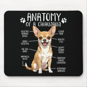 Lustige Chihuahua-Anatomie eines Chihuahua-Hundebe Mousepad