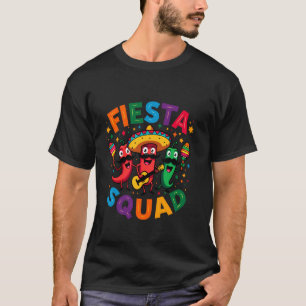 Lustige Chili Paprika Fiesta-Truppe Cinco de Mayo  T-Shirt