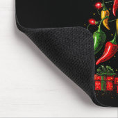 Lustige Chili Paprika Weihnachtsbaum Grafik Mousepad (Ecke)