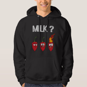 Lustige Chili Pepper Hot Habanero Sauce Milch Hoodie